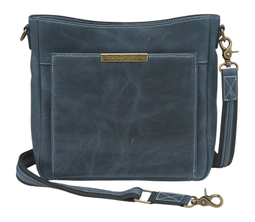 Gun Tote'n Mamas Slim Cross-Body Bag, Blue Distressed Buffalo