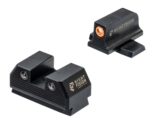 Night Fision Optics Ready Stealth Tritium Sight Set, Sig P365, Orange Front, Black Rear