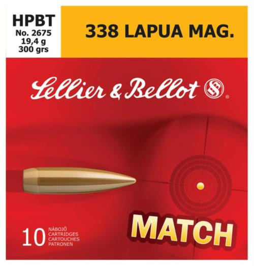 Sellier and Bellot .338 Lapua Mag HPBT 300Gr 10Rd/Box