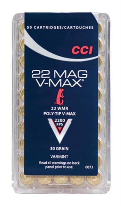 CCI Varmint .22 Magnum 30gr, V-Max, 50rd Box