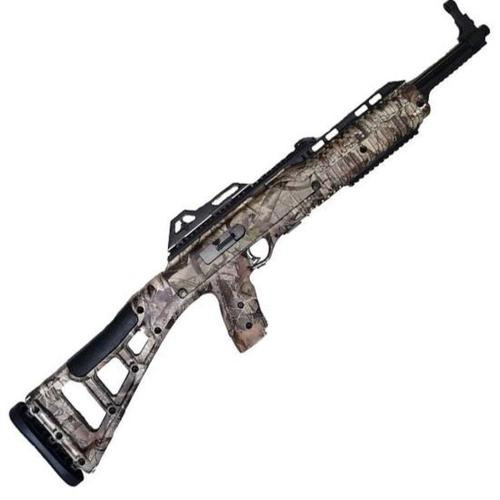 Hi-Point Firearms Carbine, 9mm, 16.5" Barrel, Threaded 1/2X28, Woodland Camo, Adjustable Sights, Target Stock, 10rd, 1 Magazine