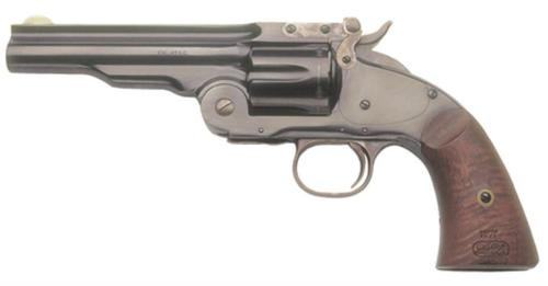 Cimarron Firearms Model 3 Schofield .45 Long Colt 5" Barrel Blue Steel Finish Smooth Walnut Grip