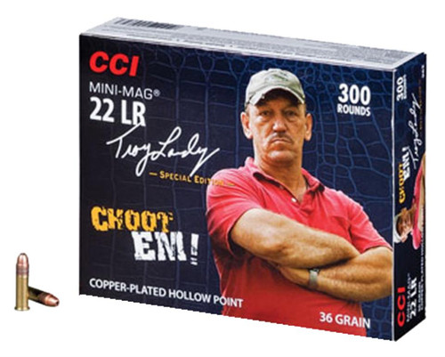 CCI Troy Landry Signature Series Mini-Mag 22LR 36gr, Copper Plated Hollow Point, 300rd/Box