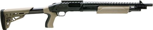 Mossberg 500 ATI Tactical 12 Ga, 3" Chamber 18" Barrel, Flat Dark Earth Furniture, Black Rec, 5rd