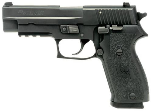 Sig Sauer P220 45 ACP 4.4In Nitron Black Da/Sa Siglite E2 Grip (2) 8RD Steel MAG