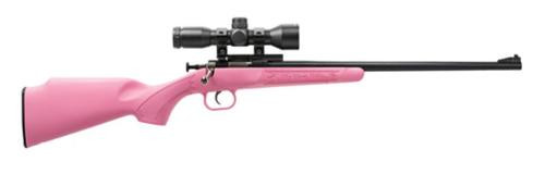 Keystone Sporting Arms, Crickett, Generation 2, Bolt, Youth, 22 LR, 16.125", Pink, Right Hand, Includes Scope, Scope Base, and Soft Case, Single Shot, Adjustable Sights, Matte Blued, Synthetic