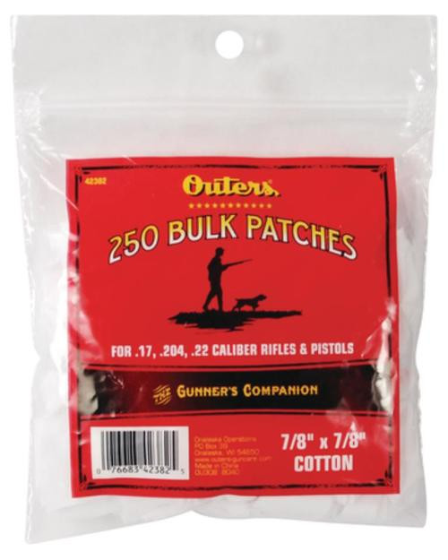 Outers Bulk Patches .17-22 Caliber 250 Pack