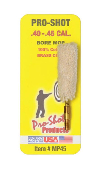 Pro-Shot Bore Mop .40 - .45 Caliber  #8-32" Thread 100% Cotton