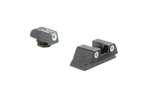Trijicon Bright & Tough Night Sights Green/Tritium White Outline Front Sight-Green/Tritium White Outline Rear Sight Glock 42/43 Small Frame