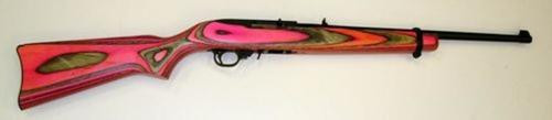 Ruger Carbine 18" Barrel, Pink and Black Laminate Stock, 10 Rnd Mag