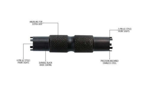 Real Avid Front Sight Adjuster Stainless Steel Black