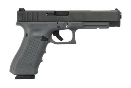 Glock G34 G4 9mm, 5.3", 10rd, Gray Frame, Black Slide