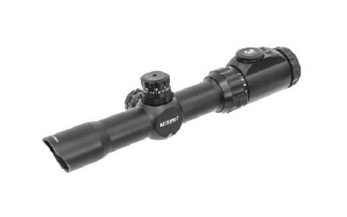 Leapers, Inc. - UTG 8:1 Zoom Ratio Multi-Range Series, Rifle Scope, 1-8X, 28, 30mm, 36-Color Mil-Dot, Multi-task Applications from Plinking to Regular Target Shooting, Parallax Preset @ 35Yds for Airgun or Rimfire Rifle, Black