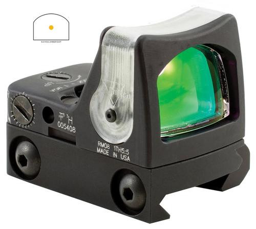 Trijicon RMR 1x22x16mm Unlimited Relief 9 MOA Dual Illuminated Adjustable Amber Dot Black
