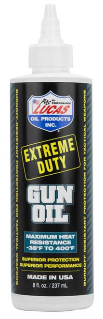 Lucas Oil Extreme Duty Gun Oil Against Heat, Friction, Wear 8 oz Squeeze Bottle