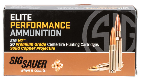 Sig Sauer Ammo 6.5 Creedmoor 120gr, Elite Hunter, 20rd Box