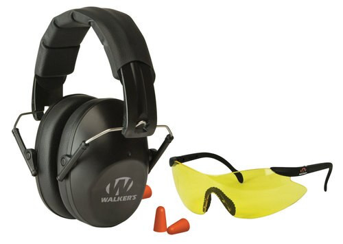 Walkers Passive Pro Safety Combo Kit Earmuff/Plugs/Glasses
