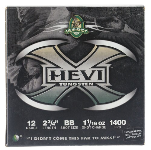 HEVI-Shot Hevi-X Waterfowl 12 Ga, 2.75", 1-1/16oz, BB Shot, 25rd/Box