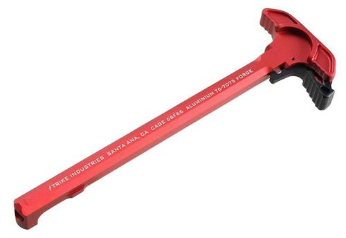 Strike Industries AR Charging Handle, Aluminum, Red Hard Anodized