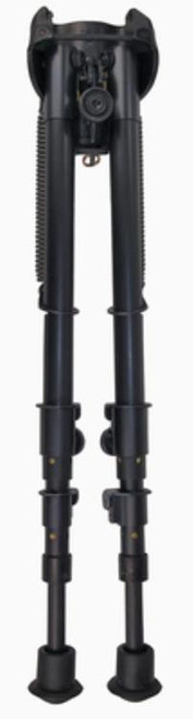 Harris Bipods 25C1A2 Non-Swivel 25C Swivel Stud, 13.50-27", Black Steel/Aluminum, Rubber Feet