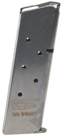 Auto-Ordnance 1911 Magazine 45 ACP, Non-Removable Baseplate, Stainless, 7rd
