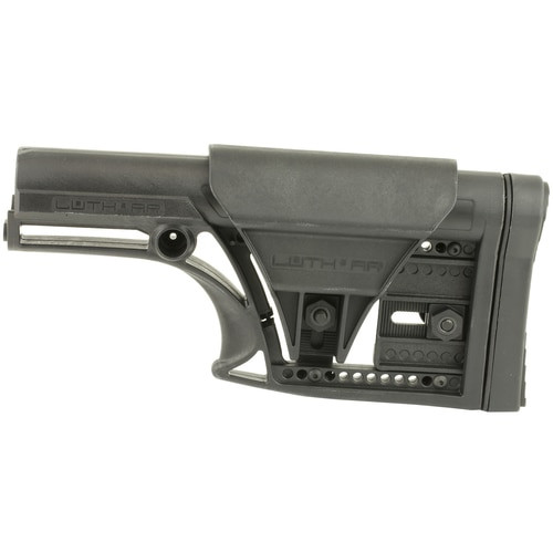 Luth-AR MBA-1 Fixed Stock, Fits AR-15 & AR-10 Rifle Length A2 Buffer Tube, Adjustable Cheek Piece and Length of Pull, Black
