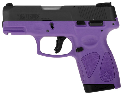 Taurus G2S Compact Frame 9mm 3.26" Barrel, Matte Black Serrated Slide, Dark Purple Polymer Frame w/Picatinny Rail & Polymer Grip, 7 Rd