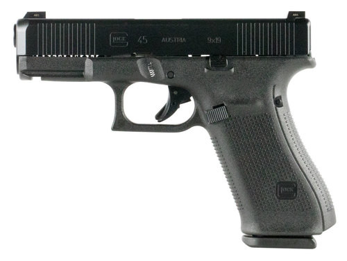 Glock 45 Compact, 9mm, 4.02" Barrel, 10rd, FS, Black nDLC Slide, Black Frame