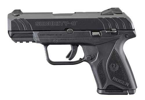 Ruger Security 9, 9mm, 3.42" Barrel, Drift Adjustable Sights, Black, 10rd Mag