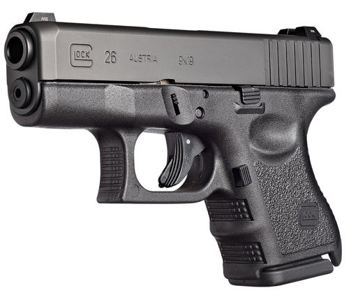 Glock G26 Subcompact Double 9mm 3.4" Barrel, Black, 10rd