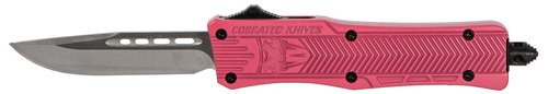 CobraTec CTK-1 Small OTF, 2.75", 440C Stainless Steel, Black Drop Point, Pink Zinc-Aluminum Alloy CobraTec CTK-1 Small OTF, 2.75", 440C Stainless Steel, Black Drop Point, Pink Zinc-Aluminum Alloy