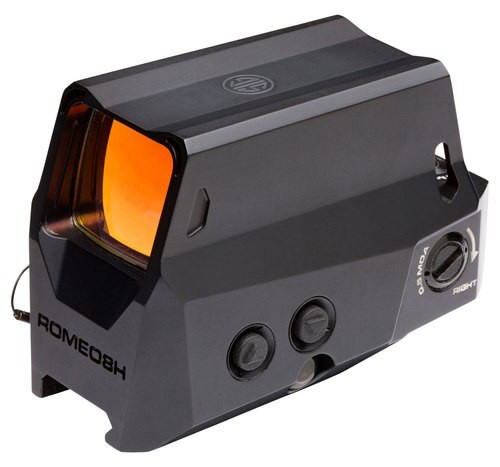 Sig Sauer Romeo 8 Red Dot Sight, Ballistic Circle Dot, 1X38mm, 68MOA & 2MOA, .5 MOA Adjustment, With Solid Lens Covers and 1/2 Hex Bolt Mount, No Shroud, Black