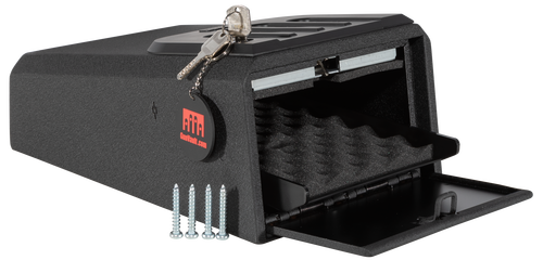 Gunvault MiniVault 1050 Gun Safe Mechanical Illuminated Keypad/Key 16 Ga Steel Black 8.125" x 10.125" x 14" (Exterior)