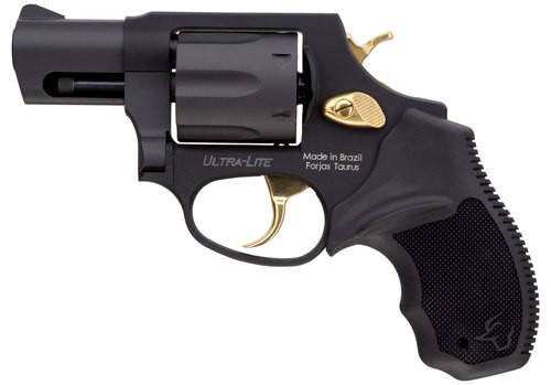 Taurus 856 38 Special, 2" Barrel, Black Rubber Grip Gold Accents, 6rd
