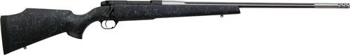 Weatherby Mark V Accumark, 257 Weatherby Magnum, 28" Barrel, Black/Stainless Finish, Fiberglass Stock, 4Rd