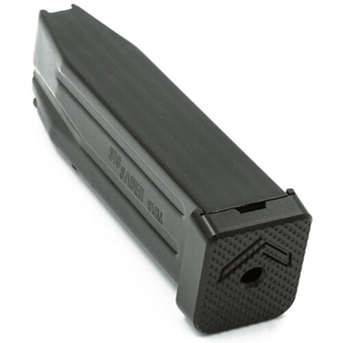 Sig Sauer Magazine, 9mm, 10rd, with Henning Group Aluminum Basepad, Fits Sig Sauer P320 X-Five Legion,, Black