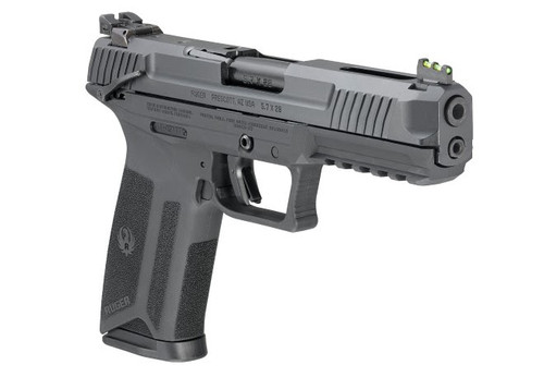Ruger-5.7 5.7x28mm, 4.9" Barrel, Fiber Optic Front, Black, 10rd Mag
