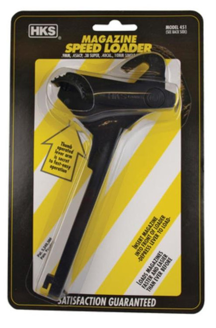HKS Single Stack Mag Loader Adjustable Style made of Plastic with Black for Multi-Caliber s