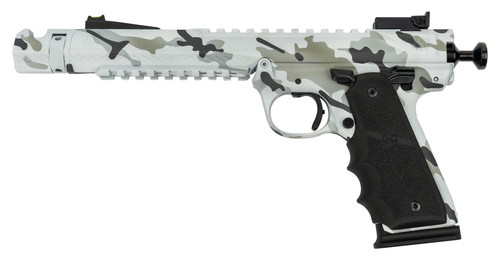 Volquartsen Mamba Artic .22 LR, 6" Barrel, Hi-Viz Front & Target Rear, Arctic Camo, 10 Rd
