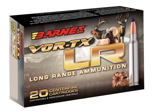 Barnes VOR-TX LR Rifle 7mm Remington Mag 139gr, LRX Boat Tail, 20rd Box