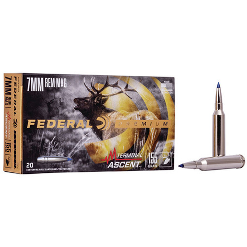 Federal Premium 7mm Remington Mag 155gr, Terminal Ascent, 20rd Box