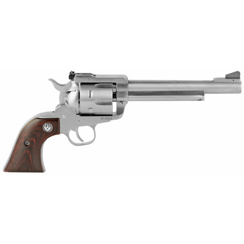 Ruger Blackhawk 357 Magnum/9mm, 6.5" Barrel, Stainless Steel, Wood Grip, 6rd