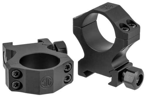 Sig Sauer Alpha1 Tactical 30mm Ring Set, Extra High Aluminum, Black Matte