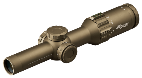 Sig TANGO 6T, Rifle Scope, 1-6X24MM, 1st Focal Plane, 556-762 Horseshoe Reticle, Illuminated Reticle, Matte Finish, Flat Dark Earth, Includes Power Selector Throw Lever