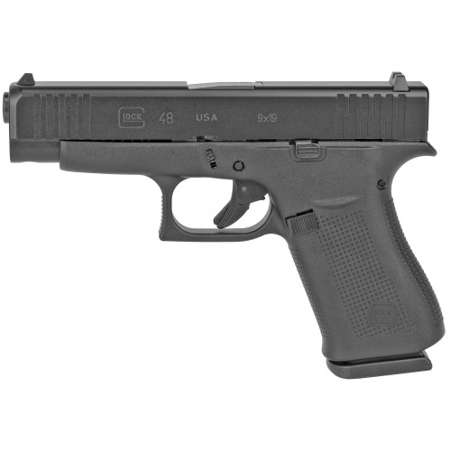 Glock 48 Compact 9mm, 4.17" Barrel, Black, Fixed Sights, 10rd