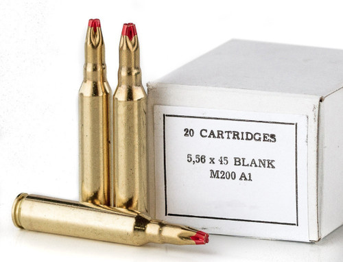 PPU 5.56x45mm Blanks M200 A1 BLANK Cartridges, 2000 Rounds Case (20rd Boxes) - Not Ammo, These Are Blanks