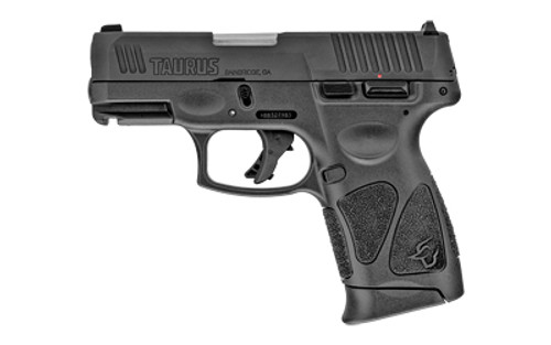 Taurus G3C Pistol, Striker Fired, Compact, 3.26" Barrel, Polymer Frame, Black Color, Fixed Front Sight With Drift Adjustable Rear Sight, 12Rd, 3 Magazines