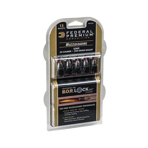 Federal 50 Blackpowder 350gr Lead MZ Bullet With B.O.R Lock System (not Ammo)