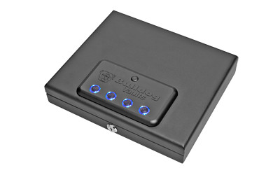 Bulldog Safe, 11.5"x9.75"x2.5", Black, LED Digital Vault, Magnum Top Load, Allows Entry by Access Card or Key FOB, Spring Loaded Door, Interior Light, Small Size, Top Load