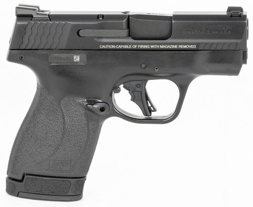 Smith & Wesson, Shield Plus, Striker Fired, Micro Compact, 9mm, 3.1" Barrel, Polymer Frame, No Thumb Safety, Tritium Night Sights, Flat Face Trigger, 3 Mags, 1-10Rd 2-13Rd, Black